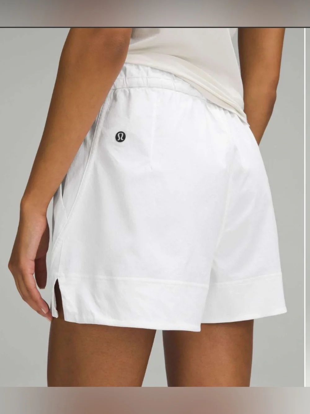 Lululemon Women’s Cinchable Waist High-Rise Woven Short 3.5 White Size Small